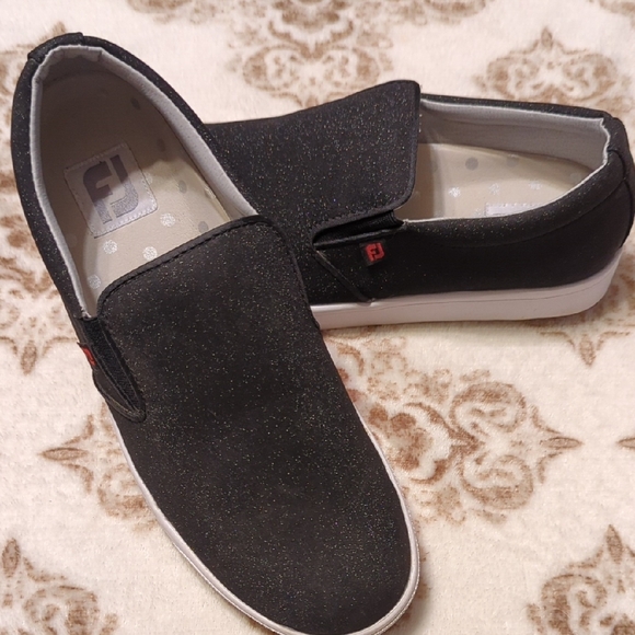 FootJoy Shoes - Women's FootJoy Black Slip-On Golf Shoes